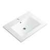 Ensemble meuble motif losange 60 gris 2 portes-Vasque résine-Miroir ELY - Ensemble Meuble + Vasque + Miroir - Bain-bain