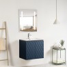 Pack meuble motif losange 60 bleu 2 portes-Vasque céramique\n -Robinet chromé-Miroir ELY - Pack Meuble + Vasque + Robinet + M... Pack meuble motif losange 60 bleu 2 portes-Vasque céramique\n -Robinet chromé-Miroir ELY - Pack Meuble + Vasque + Robinet + M...