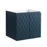 Pack meuble motif losange 60 bleu 2 portes-Vasque résine-Robinet chromé-Miroir JOY - Pack Meuble + Vasque + Robinet + Miroir ...