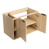 Ensemble meuble à niches 80 bois 2 portes-Vasque résine-Miroir JOY - Ensemble Meuble + Vasque + Miroir - Bain-bain
