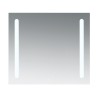 Pack meuble strié 80 blanc 1 tiroir-Vasque résine-Robinet chromé-Miroir ELY - Pack Meuble + Vasque + Robinet + Miroir - Bain-...