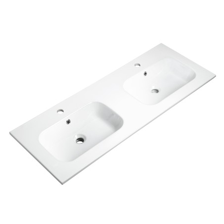 Ensemble meuble 120 bois détail noir-Vasque céramique-Miroirs ELY - Ensemble Meuble + Vasque + Miroir - Bain-bain